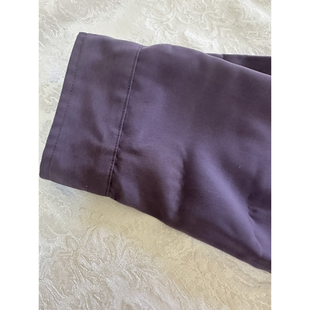 Orvis Men's XL Purple Solid Long Sleeve Button-Front Point Collar Dress Shirt - Picture 8 of 13